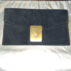 Talbots Suede Envelope Clutch, Black